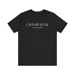 Champagne S'il Vous Plaît Black Short Sleeve Tee