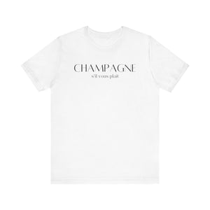 Champagne S'il Vous Plaît White Short Sleeve Tee